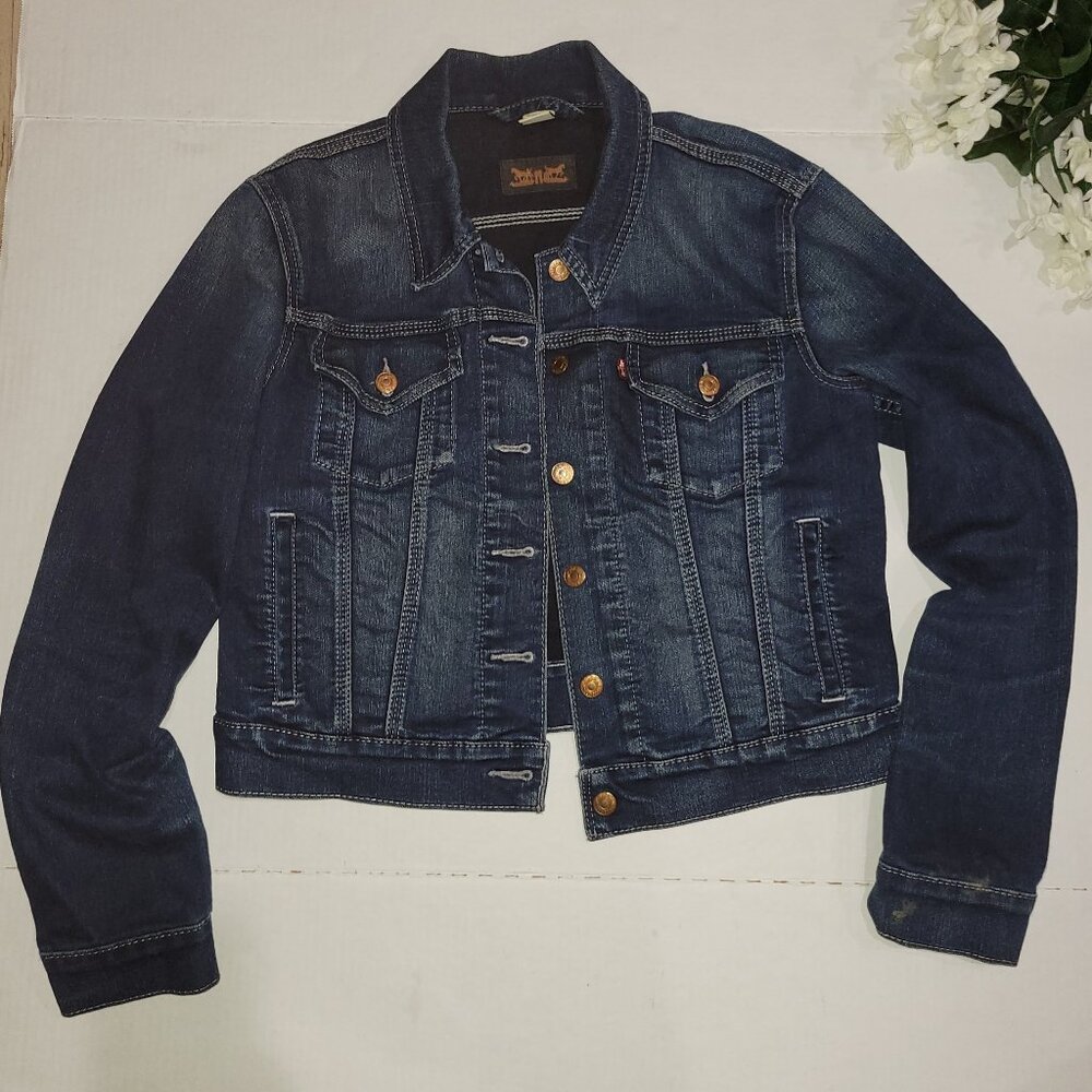 Levis Dark Wash Denim Jacket Women's Size Large